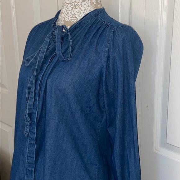 The Limited Blue Denim Button Up Shirt - Picture 2 of 5
